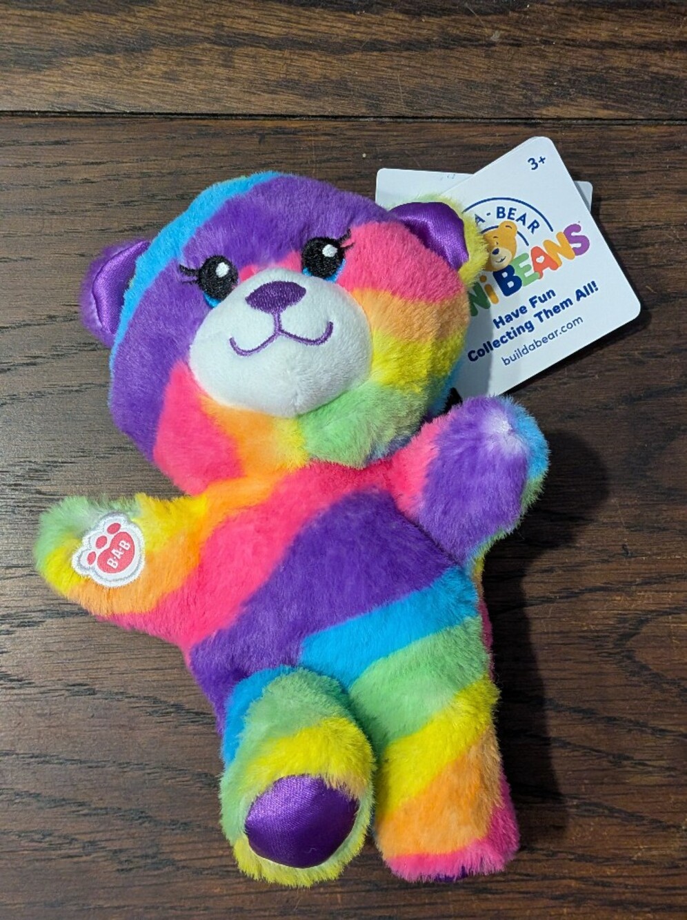 Build-A-Bear Workshop Mini Beans 7" Rainbow